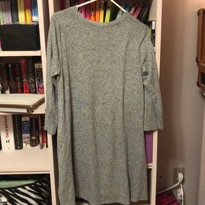 Gray sweater dress
